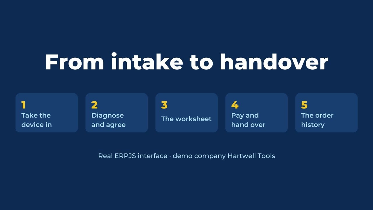 Service orders in ERPJS step by step
