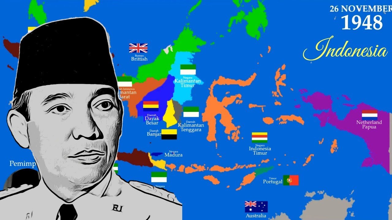 Peta Sejarah Republik Indonesia Serikat ( History Map Timeline United States Of Indonesia)