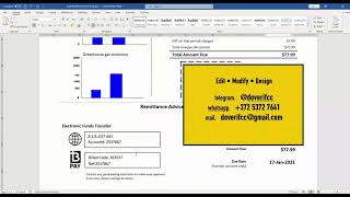 Australia Momentum Energy utility bill template