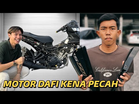 ABANG PRANK ROSAKKAN COVERSET MOTOR DAFI! 