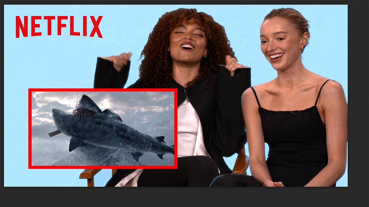 Whitney Peak & Phoebe Dynevor React to Stunts and Sharks | Thrash | Netflix
