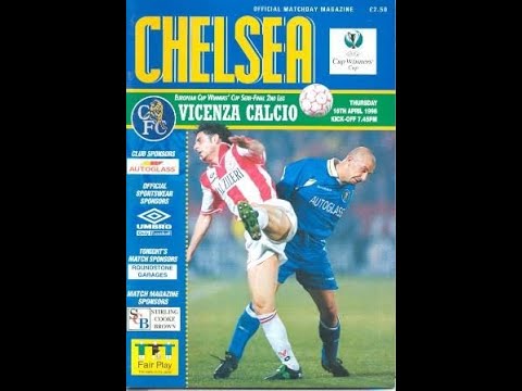 Chelsea-Vicenza 3-1 SEMIFINALE CUP COPPA delle COPPE 1997-98-con Vialli,Zola,Luiso - 16 aprile 1998