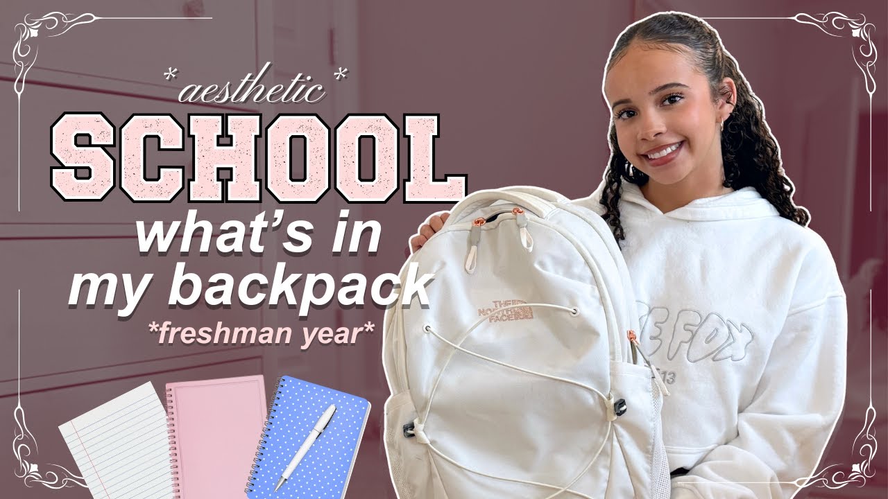 WHAT'S IN MY BACKPACK 2025 🎒✨ | *freshman year* *aesthetic school supplies* *nervous!!*