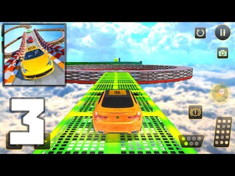 Real Taxi Car Stunts 3D: Impossible Ramp Car Stunt - Mobile Gameplay Walkthrough Part 3 iOS, Android