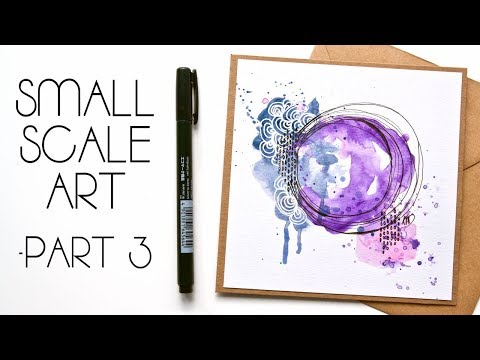 How To Make Small Scale Abstract Art For Cards – Part 3
