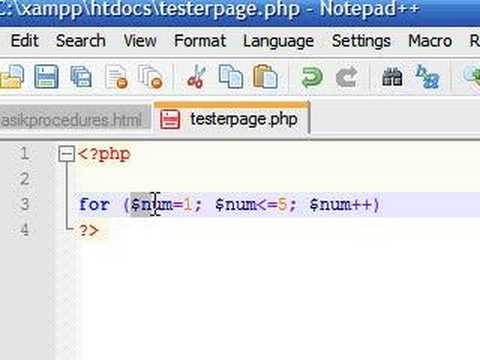 PHP Tutorial 9 For Loop