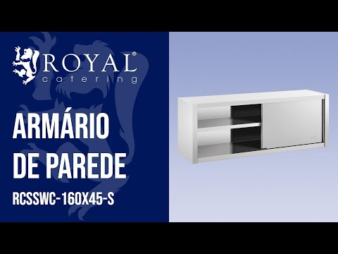 vídeo - Armário de parede - aço inoxidável - 160 x 45 x 60 cm
