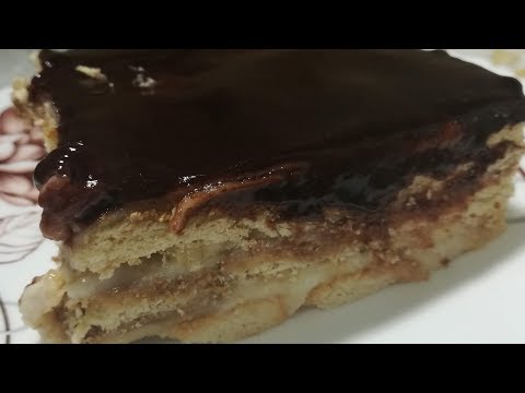 Банановый тортик без выпечки. Готовится очень легко.