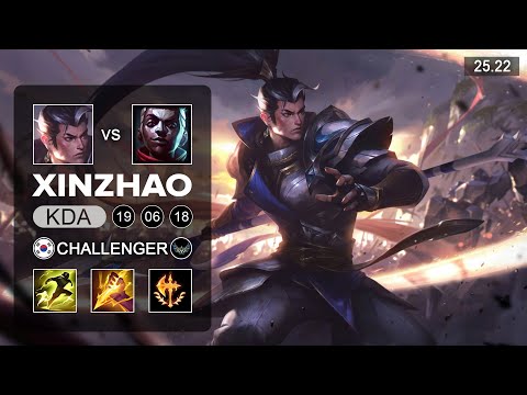 XinZhao vs Ekko Jungle - KR Challenger - Patch 25.22 Season 15