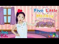 Five Little Monkeys with lyrics | Sing and Dance Along | Kids nursery rhyme by Sing with Bella