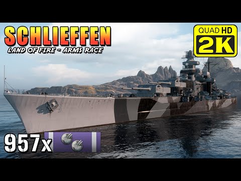 Battleship Schlieffen - almost 1000 secondary hits