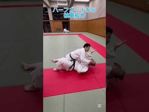 JUDO 柔道 ハーフガードからの袖車絞め #judo #jujutsu #柔道 #柔術 #格闘技 #吉田秀彦 #寝技