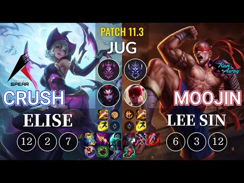 ASP Crush Elise vs RNW Moojin Lee Sin Jungle - KR Patch 11.3