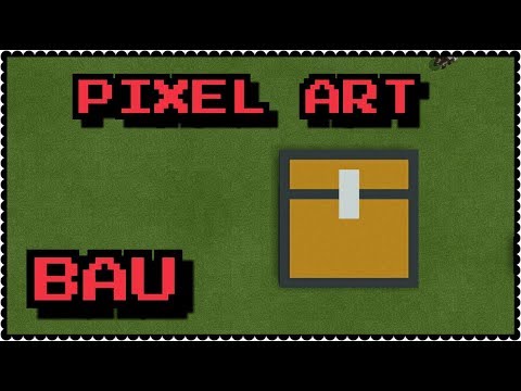 Minecraft: PIXEL ART  fizemos um baú