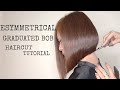 How To Cut: Asymmetrical Graduated Bob // Medium Length // Full Haircut
