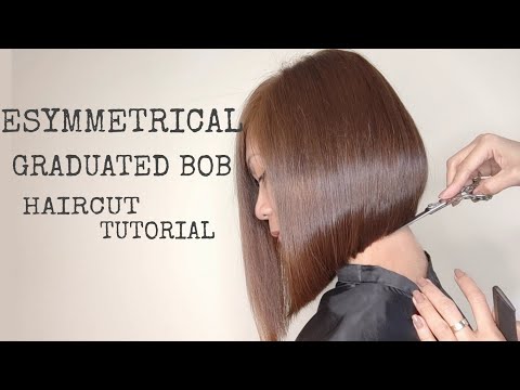 How To Cut: Asymmetrical Graduated Bob // Medium...