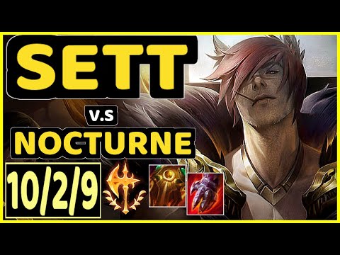 SETT vs NOCTURNE - 10/2/9 KDA MID GAMEPLAY - EUW Ranked DIAMOND