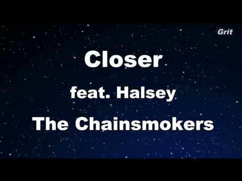 Closer ft. Halsey - The Chainsmokers  Karaoke 【With Guide Melody】 Instrumental