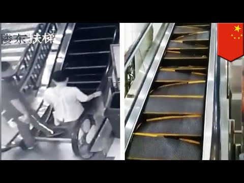 Shoppers run for their lives as Chinese escalator crumbles - TomoNews