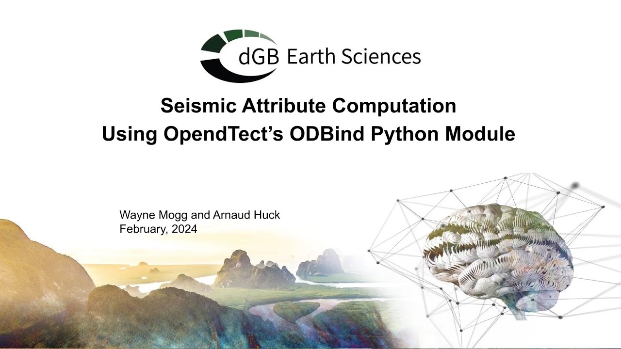 OpendTect Demo: Seismic attribute computation using OpendTect's ODBind Python module