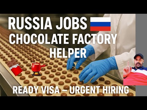 Russia 🇷🇺 Jobs Vaccancy today | Chocolate 🍫 Factory Helper jobs | Top Urgent Hiring | Ready Visa job