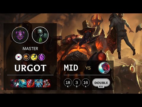 Urgot Mid vs Yone - KR Master Patch 10.23