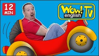 Toy Car Stories from Steve and Maggie + Learn MORE Words | Free Speaking Wow English TV