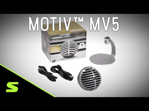 Shure MOTIV MV5-B iOS / USB Condenser Microphone Black and Red image 4