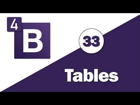 33 - ( Bootstrap 4 Tutorial ) Content : Tables