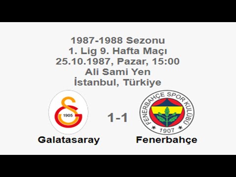 Galatasaray 1-1 Fenerbahçe [HD] 25.10.1987 - 1987-1988 1st League 9 + Before & Post-Match Comments