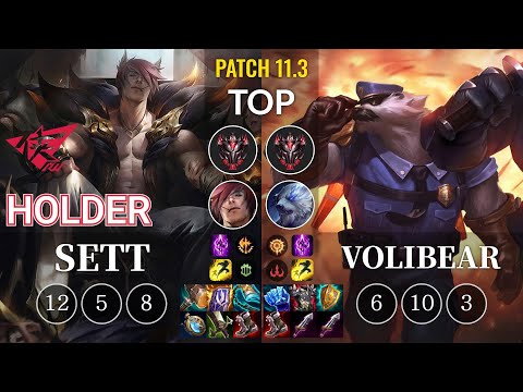 RW Holder Sett vs Volibear Top - KR Patch 11.3