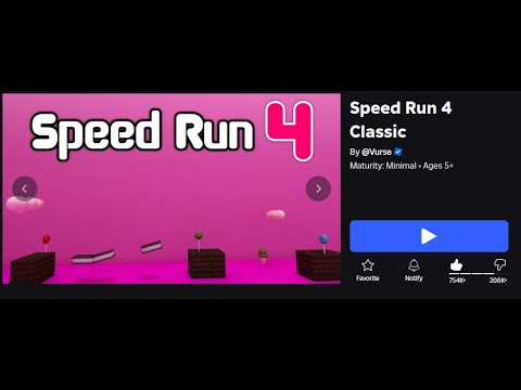 Speed Run 4 Classic- Roblox