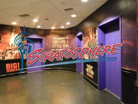 21 MPH! SUPER FAST Double-Decker OTIS Traction Elevators-Stratosphere-Las Vegas, NV