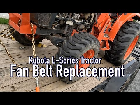 How to Replace a Fan Belt on a Kubota L-Series Tractor - SometimesBuilds