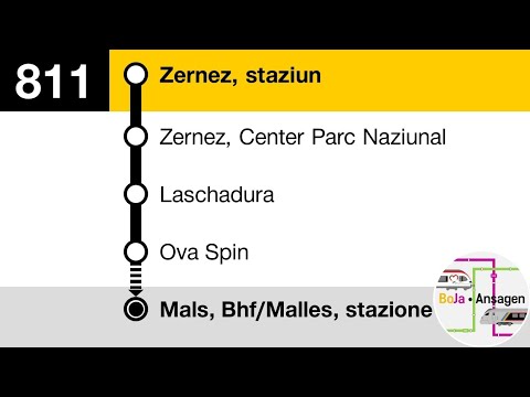 Postauto Ansagen | 811 Zernez - Mals/Malles (I) | Engadin-Meran-Linie | BoJa Ansagen