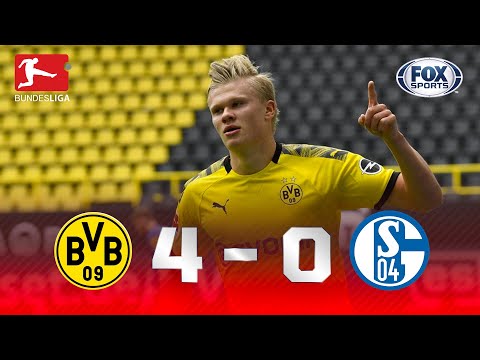 GOLEADA E HAALAND NA VOLTA DA BUNDESLIGA! Melhores momentos de Borussia Dortmund 4 x 0 Schalke 04