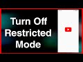 How To Turn Off Restricted Mode On YouTube | Disable Restricted Mode