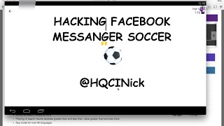 How to Hack / Cheat Facebook Messenger Soccer Game!