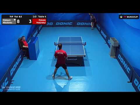 19:15 Maksym Nikolenko - Mykola Halynskyi 12.07.2023 TT Euro.Cup Ukraine Star. TABLE 4