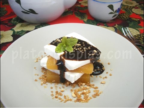 Torre de queso fresco y membrillo