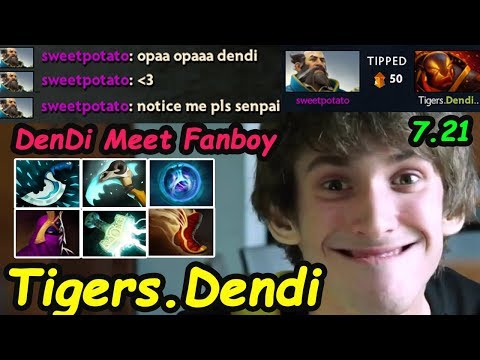 Tigers Dendi - [Ember Spirit] MIDLANE Magic Build Meet His Fanboy At SEARank | Dota2 7.21
