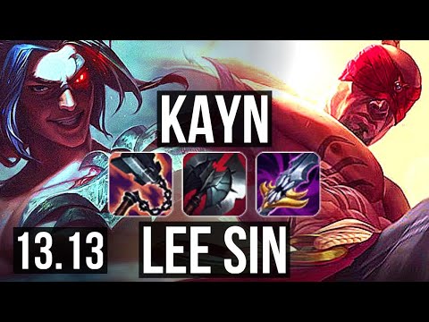 KAYN vs LEE SIN (JNG) | 13/1/10, 2.9M mastery, 1200+ games, Legendary | EUW Grandmaster | 13.13