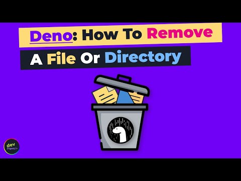 Deno How To Remove A File Or Directory By Using The Deno Runtime API No URL Imports