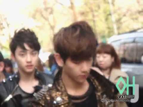 [FANCAM]120420 EXO-K's D.O. going to KBS Music Bank
