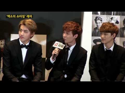 EXO Showtime press con Lay 131128