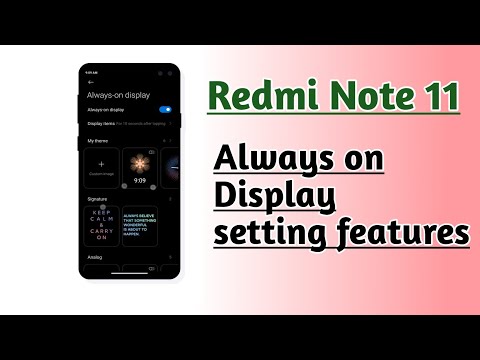 Redmi Note 11 Always on Display setting features