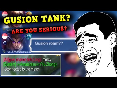 GUSION タンクローマーですが、チームに荒らしだと言われました😂 | GUSION ランク戦ゲームプレイ | モバイル レジェンド