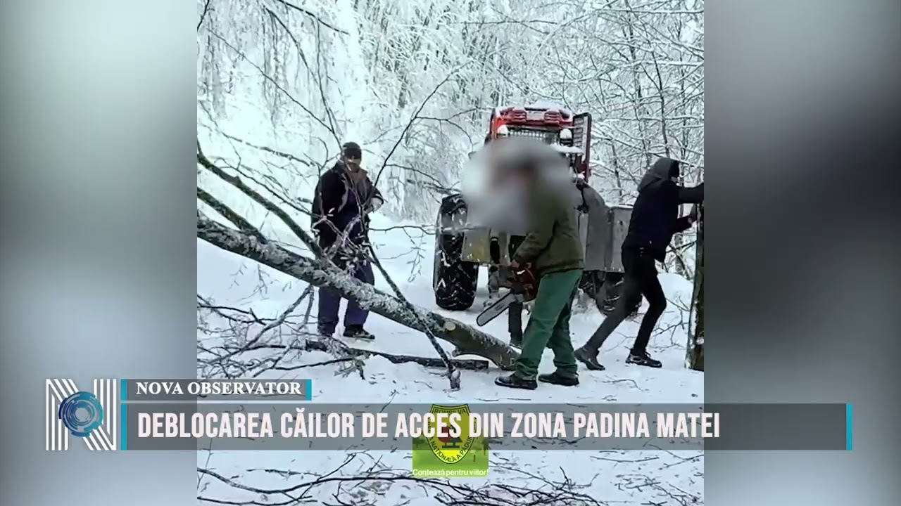 Deblocarea căilor de acces din zona Padina Matei