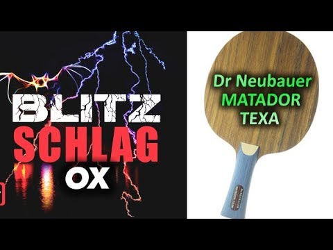 test DR NEUBAUER Matador Texa с длинными шипами OX SPINLORD Blitzschlag long pips
