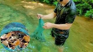2 days of survival in the forest, finding crabs, catching fish, cooking food with bamboo tubes.